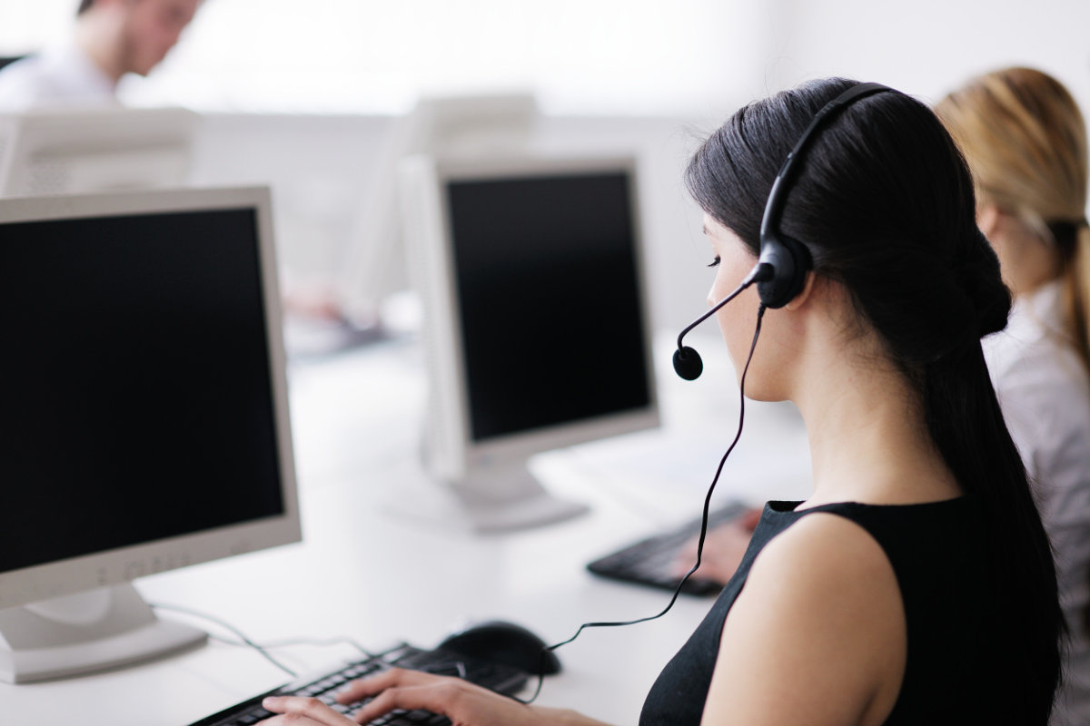 Woman working on computer